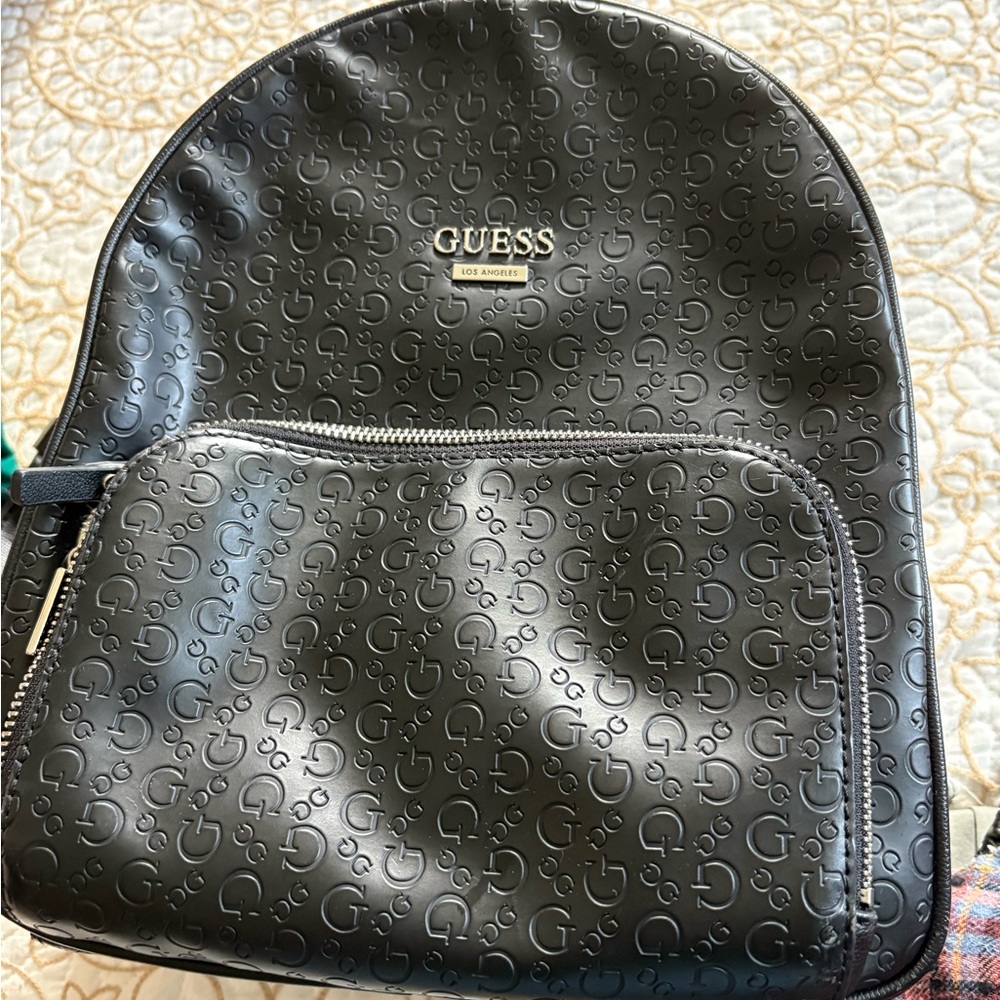 GUESS Black Embossed women’s Backpack